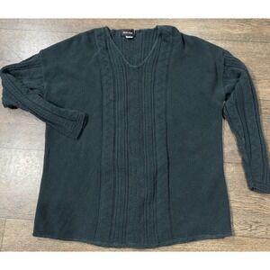 Paul Harris Vintage Cable Knit V-neck Sweater USA Medium 100% Cotton‎